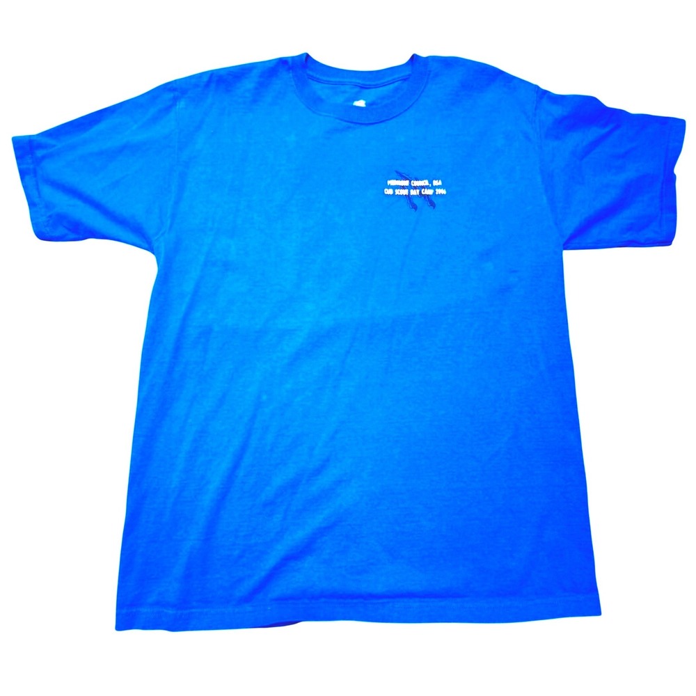 Fruit of the Loom BSA Cub Scout Day Camp 2006 Dinosaur Blue T-Shirt Large
